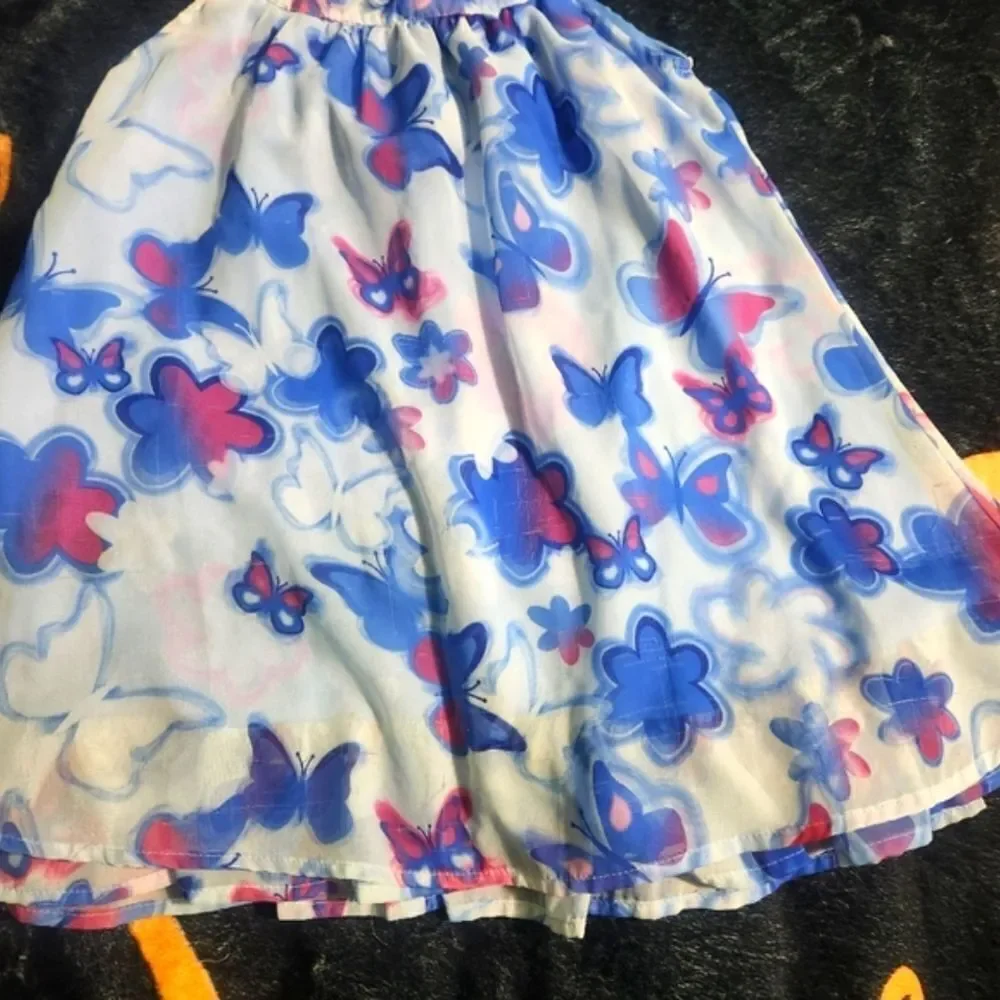Girl's 5 Years Yellow Blue Lot od 3 Pieces  2 Dresses & Overall